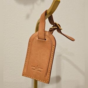 Vintage Louis Vuitton Tan Luggage Tag